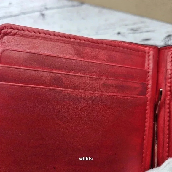 Christian Louboutin Bifold Money Clip Wallet Blue White Leather Studs with Box - Picture 4 of 8